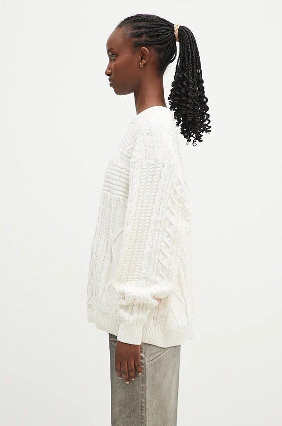 adidas Originals pulover 70s Trefoil Sweater JN8318 bej AW24