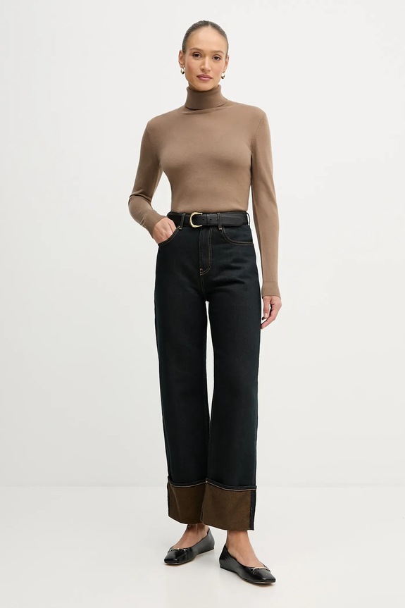 Sisley pulover 11BAM201C maro AW25