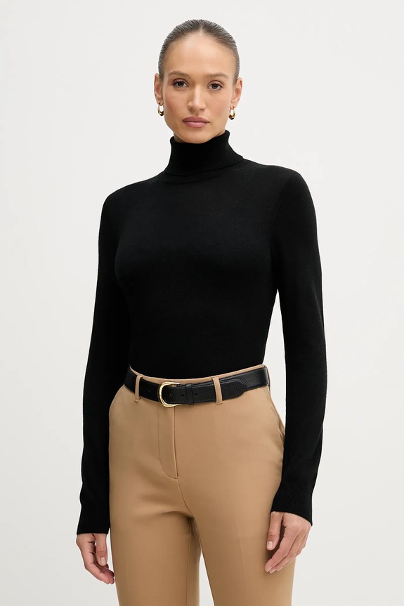Sisley pulover subtiri negru 11BAM201C