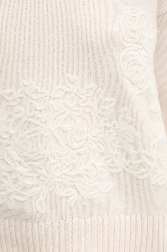 Sisley gyapjúkeverék pulóver 16MHM105M bézs