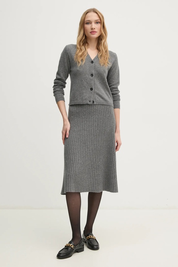 Sisley cardigan in lana 1044M602A grigio AW24