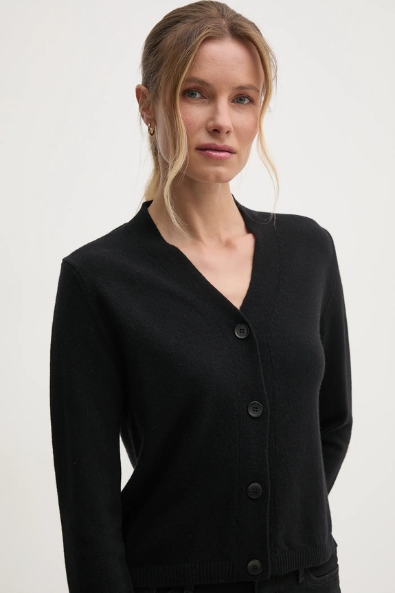 Sisley gyapjú kardigán fekete 1044M602A