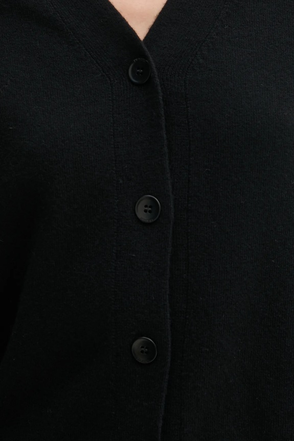 Sisley gyapjú kardigán 1044M602A fekete