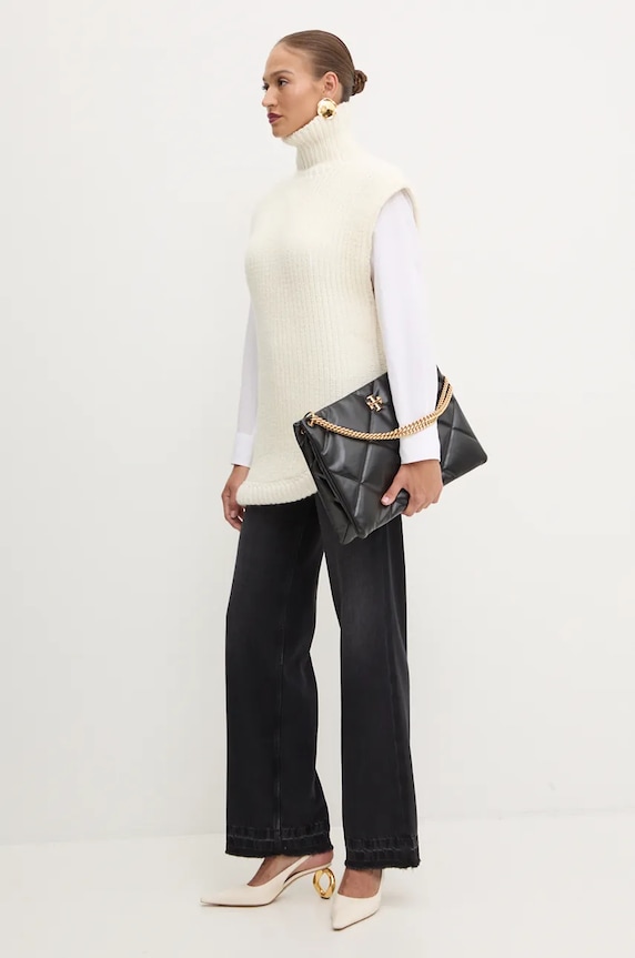 Vesta s prímesou vlny Victoria Beckham 1424KJU005805A béžová AW24