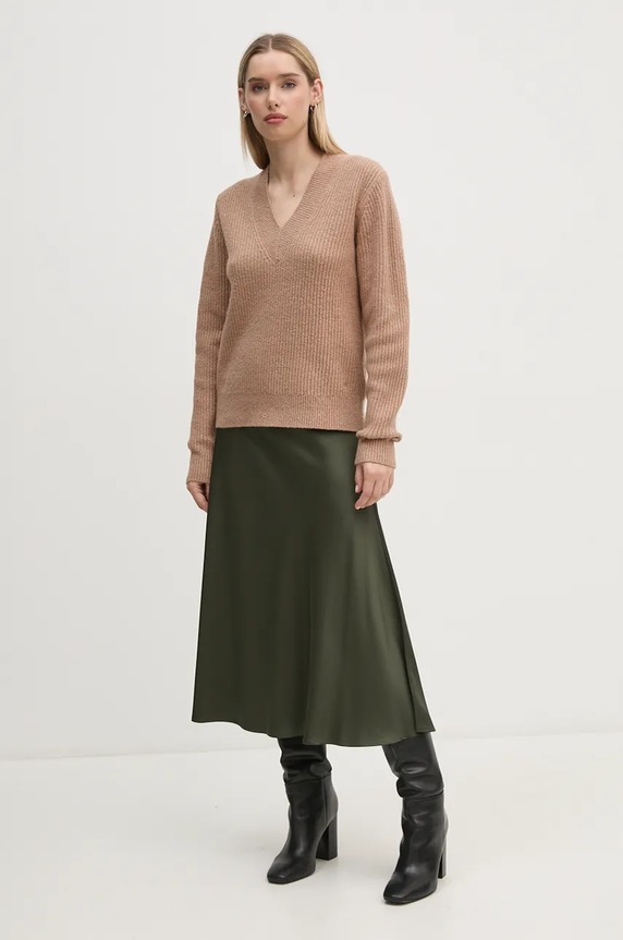 Sveter s prímesou vlny Calvin Klein K20K207414 béžová AW24