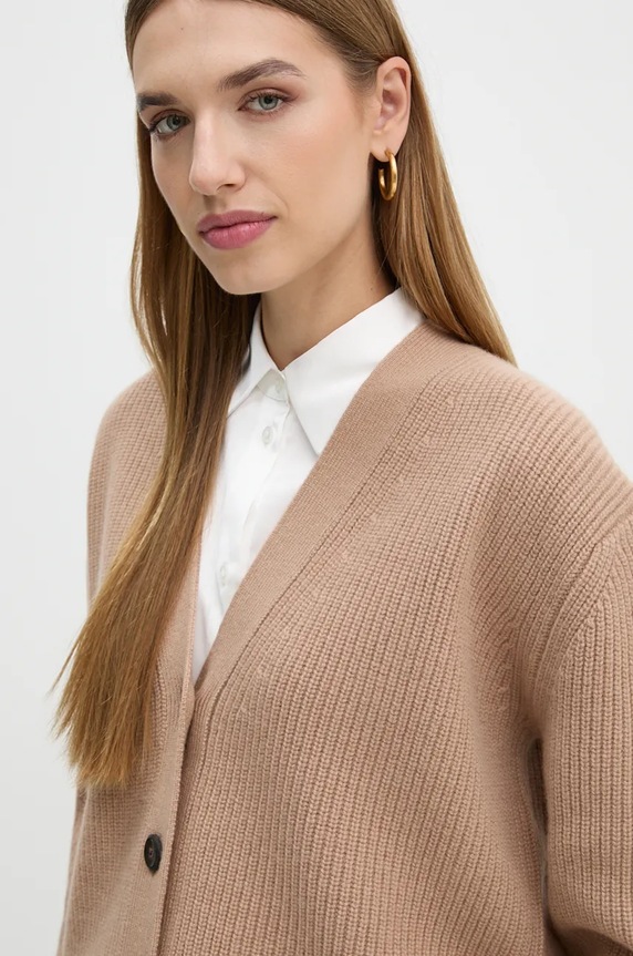 Calvin Klein kardigan wełniany beżowy K20K207421