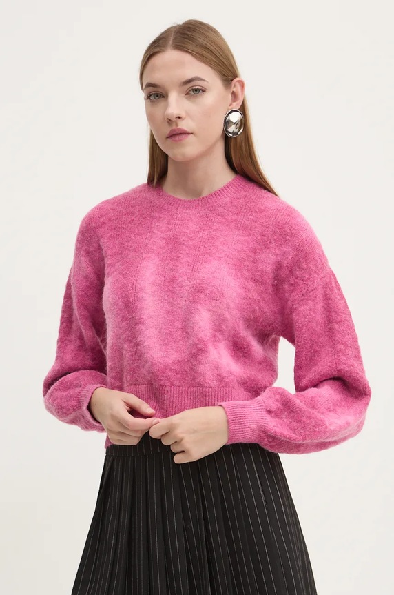 Pulover Desigual VICTORIA okrugli roza 24WWJF17