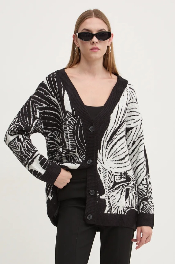Desigual kardigan HALIFAX pozostałe czarny 24WWJF26