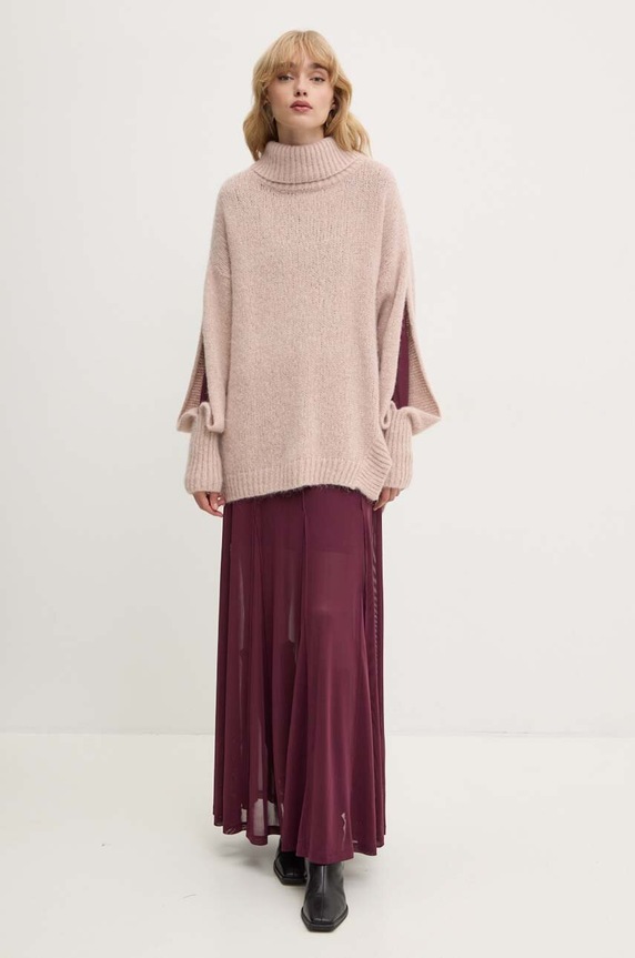 Μάλλινο πουλόβερ MMC STUDIO PL BITENEO BITENEO.SWEATER μπεζ AW24