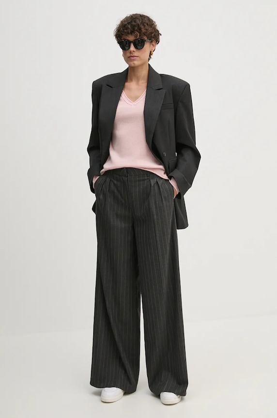 Vlněný svetr Tommy Hilfiger WW0WW43505 růžová AW25