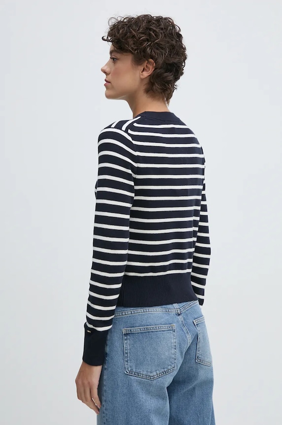 Ρούχα Βαμβακερό πουλόβερ Tommy Hilfiger WW0WW43506 σκούρο μπλε