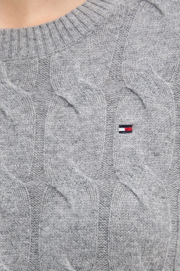 Tommy Hilfiger sweter wełniany szary WW0WW43586