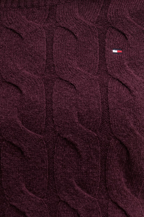 Tommy Hilfiger pulover de lână WW0WW43586 burgundia