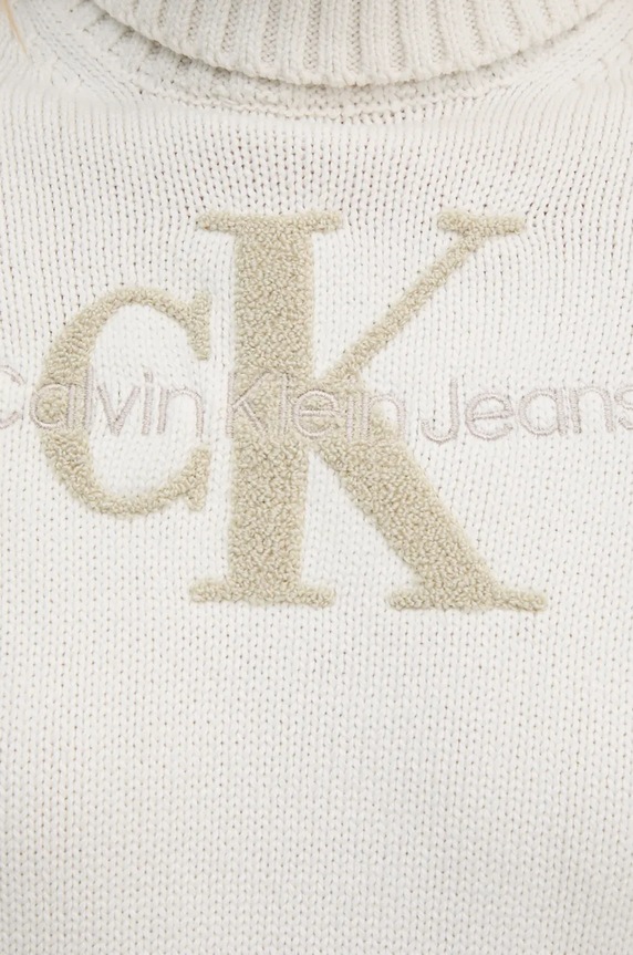 Calvin Klein Jeans pulóver J20J224229 bézs
