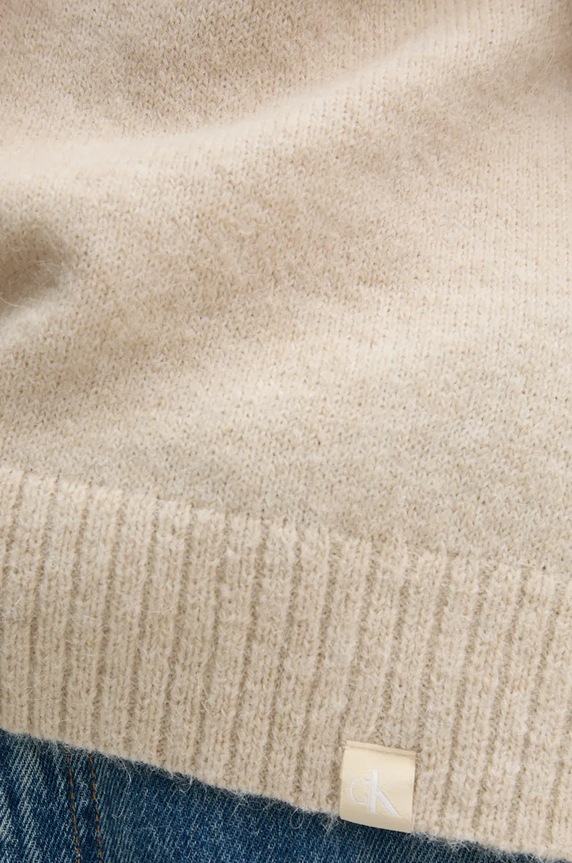 Calvin Klein Jeans sweter J20J224636 beżowy