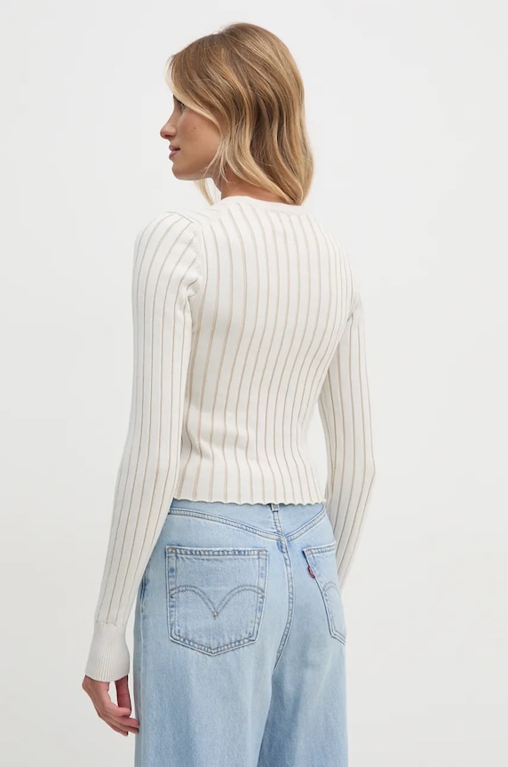 Calvin Klein Jeans kardigan bawełniany beżowy J20J224222