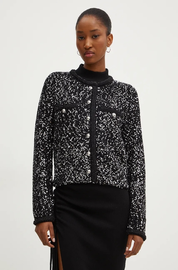 MICHAEL Michael Kors cardigan a maglia pesante nero MF460Z6F5L