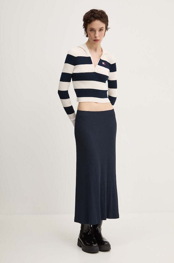 Tommy Jeans pulóver DW0DW18679 bézs AW24
