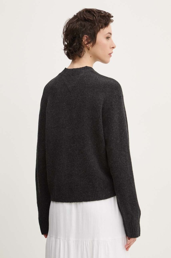 Odzież Tommy Jeans sweter z domieszką wełny DW0DW18681 szary