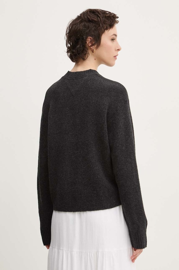 Odzież Tommy Jeans sweter z domieszką wełny DW0DW18681 szary