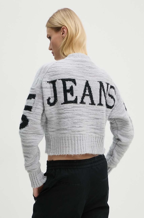 Odzież Moschino Jeans kardigan z domieszką wełny 0912.8705 szary