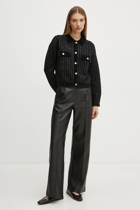 Morgan cardigan MVAZOU MVAZOU negru SS25