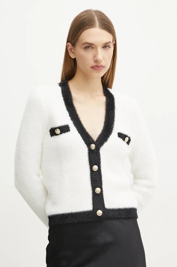 Morgan cardigan MOGUIN grosime medie alb MOGUIN