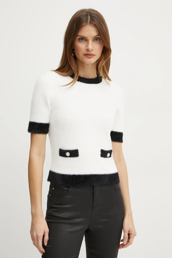 Morgan pulóver MOLIKA sima bézs MOLIKA