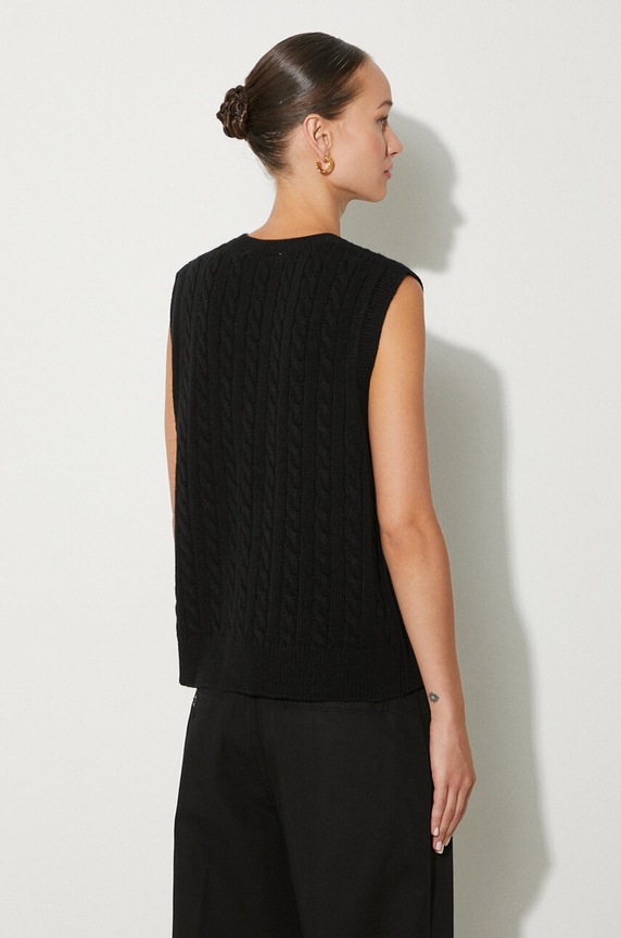Clothing Carhartt WIP wool gilet Signature Vest Sweater I033882.K02XX black