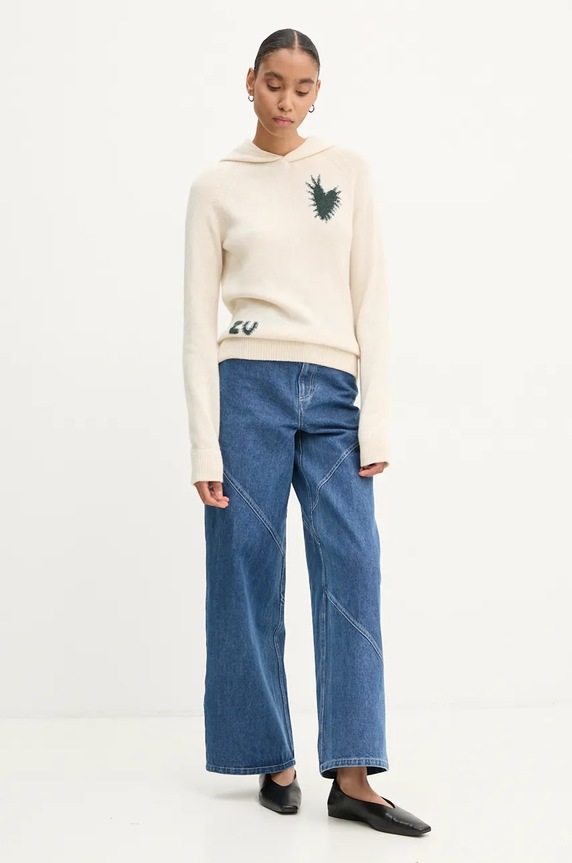 Кашмирен пуловер ZADIG&VOLTAIRE KWSW01657 бежов AW24