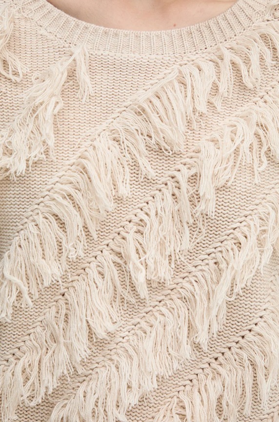 Pulover s dodatkom vune OUI 89583 bež