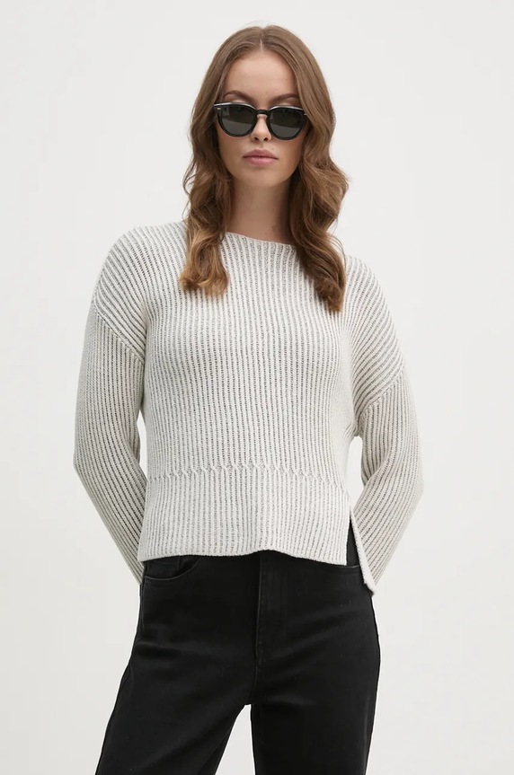 OUI pulover subtiri gri 89592