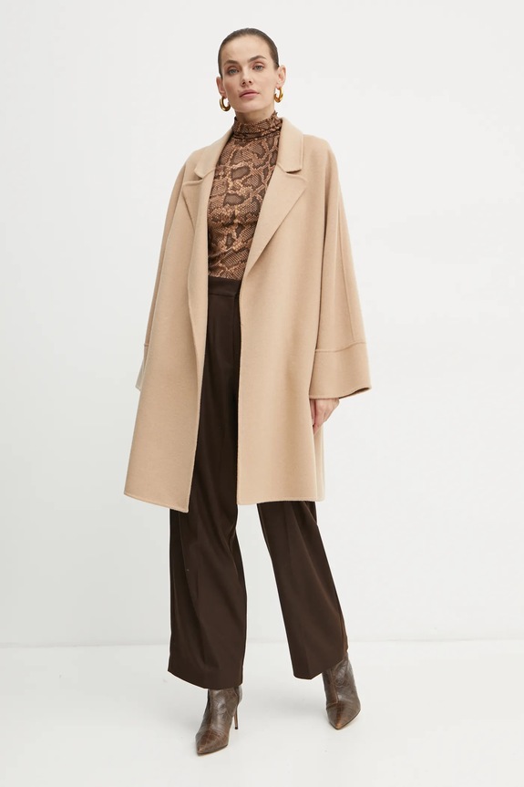 Majica dugih rukava Simona Corsellini A24CPMG007 smeđa AW24