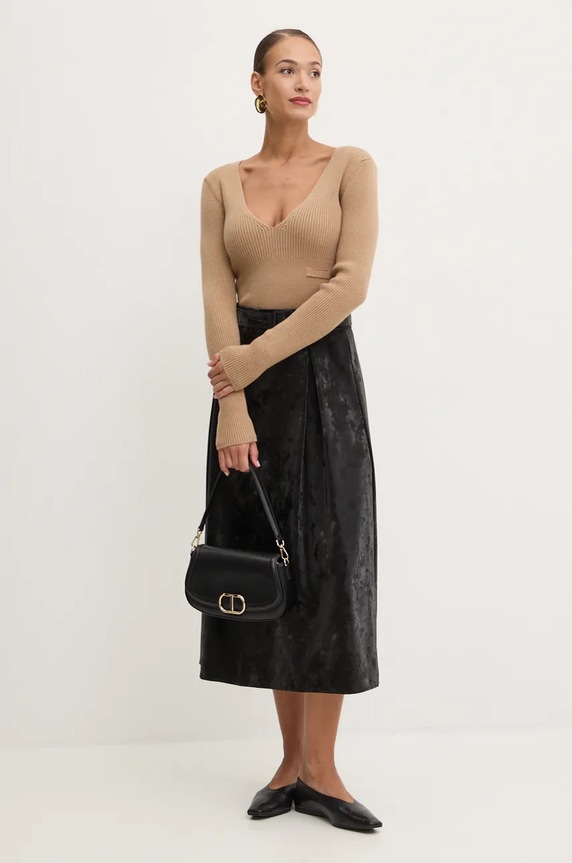 Vuneni pulover Patou KN1878009 smeđa AW24