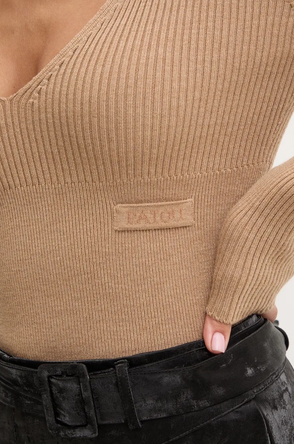 Vuneni pulover Patou KN1878009 smeđa