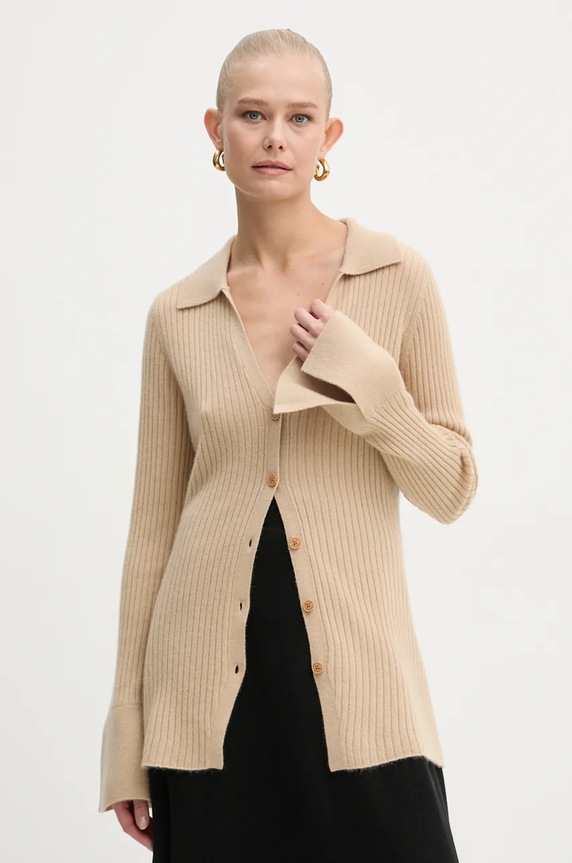 FROM FUTURE cardigan din casmir uni bej WPC02257