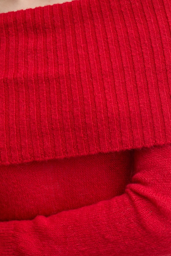 Sisley sweter z domieszką wełny 1026M201Z czerwony