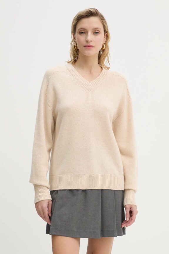 A.L.C. pulover de casmir Calven grosime medie bej 7SWPO01027