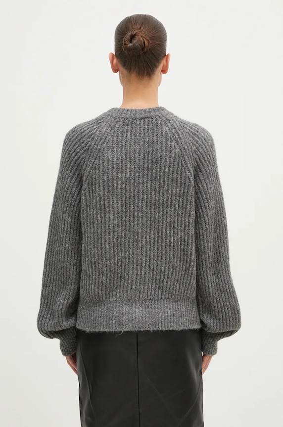 Oblečení Svetr s příměsí vlny Samsoe Samsoe Salayla F24300040 šedá