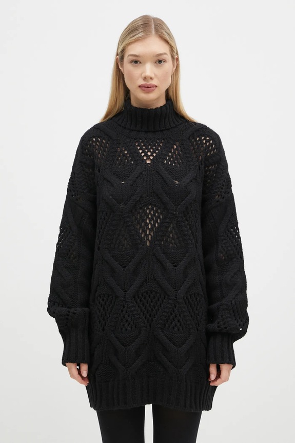 Вовняний светр Sportmax Edicola щільний чорний 2422366102600