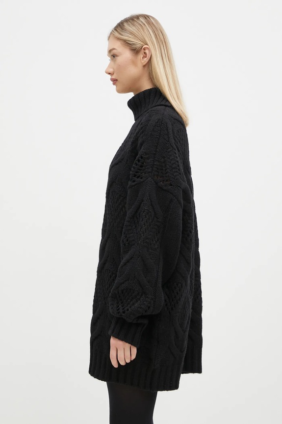 Вовняний светр Sportmax Edicola 2422366102600 чорний AW24