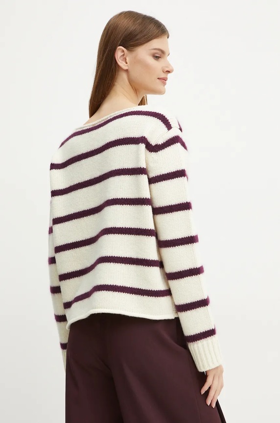 Odzież Forte Forte sweter z domieszką wełny 13341.myknit beżowy
