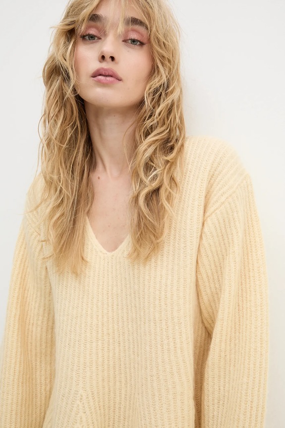 By Malene Birger sweter wełniany COVA żółty 103003