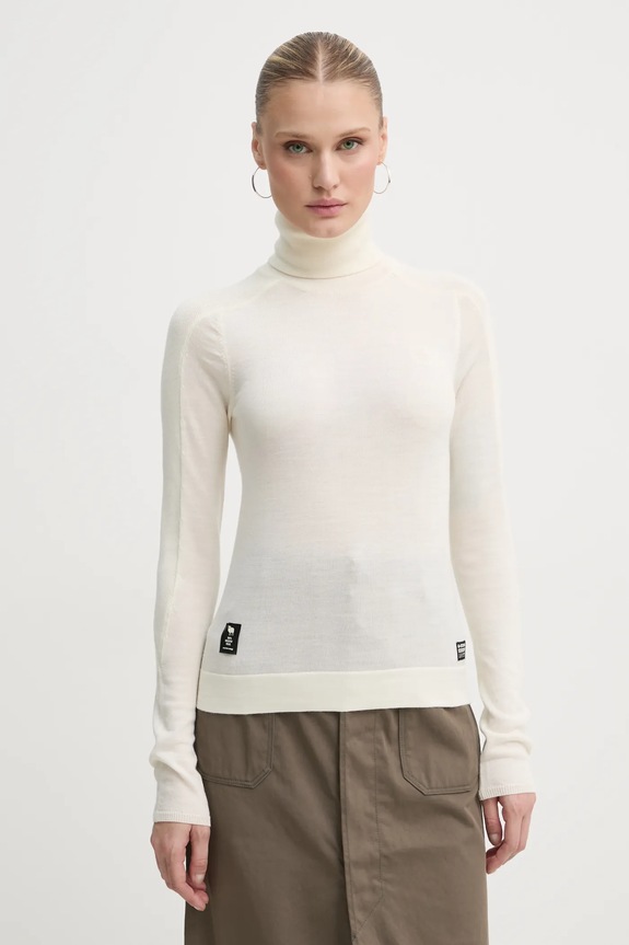 G-Star sweter wełniany beżowy D25510.D847