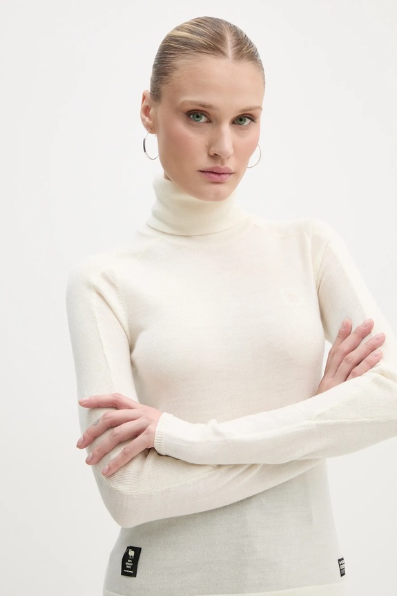 G-Star sweter wełniany D25510.D847 beżowy