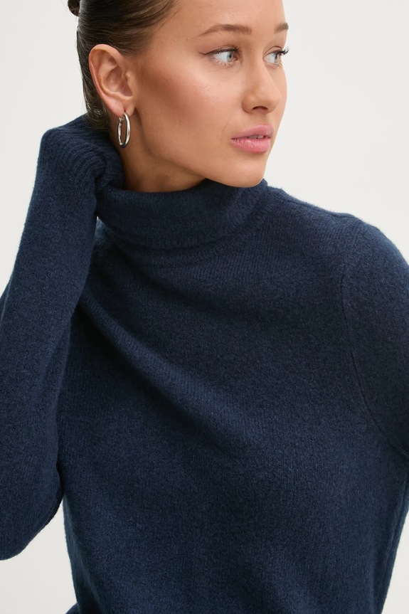 Abercrombie & Fitch gyapjúkeverék pulóver sötétkék KI150.4271.200