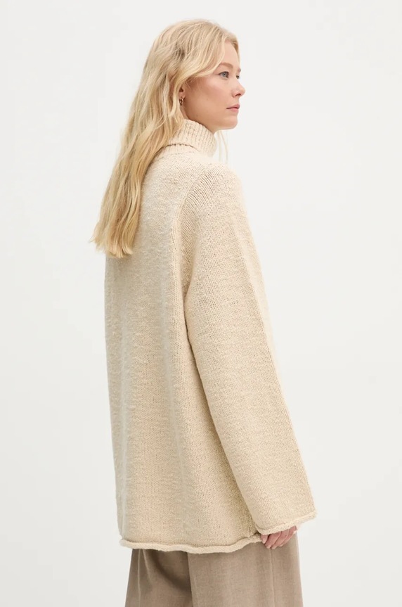 Odzież By Malene Birger sweter wełniany CHARICE Q72457003 beżowy