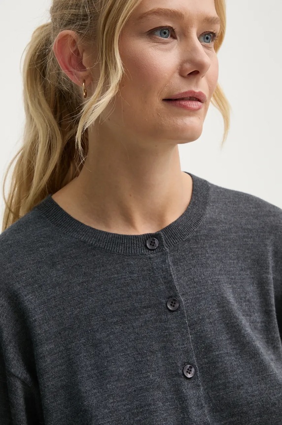By Malene Birger cardigan din lana MONTIE gri Q72580003