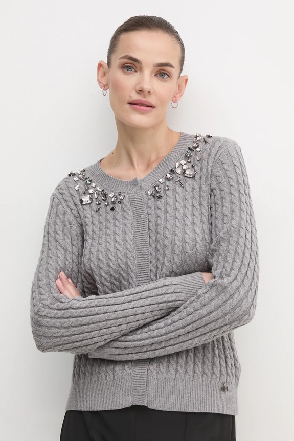 Artigli kardigan aplikacja szary ACMA000067