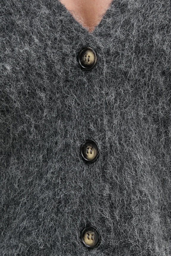Nanushka cardigan din lana HENNY NW24FWSW44497 gri